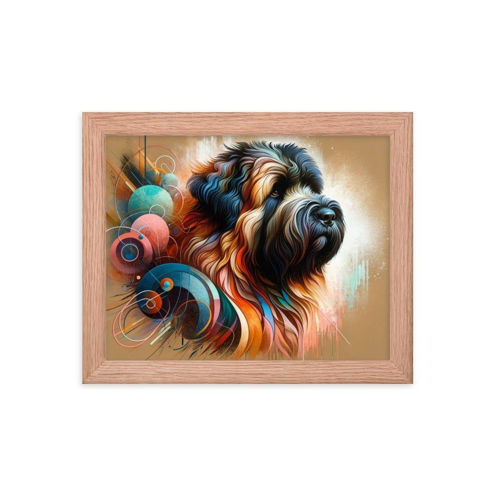 Abstract Bouvier Des Flandres Colorful Brush Strokes Poster Framed Poster - Oh Posters