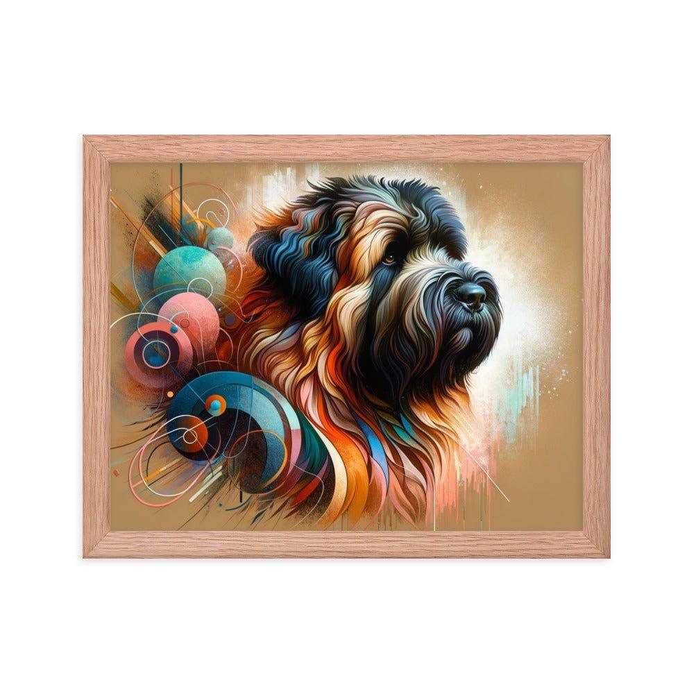 Abstract Bouvier Des Flandres Colorful Brush Strokes Poster Framed Poster - Oh Posters