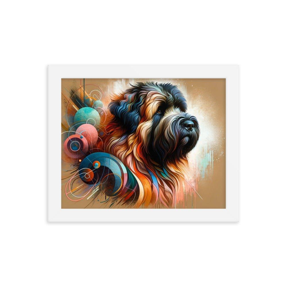 Abstract Bouvier Des Flandres Colorful Brush Strokes Poster Framed Poster - Oh Posters