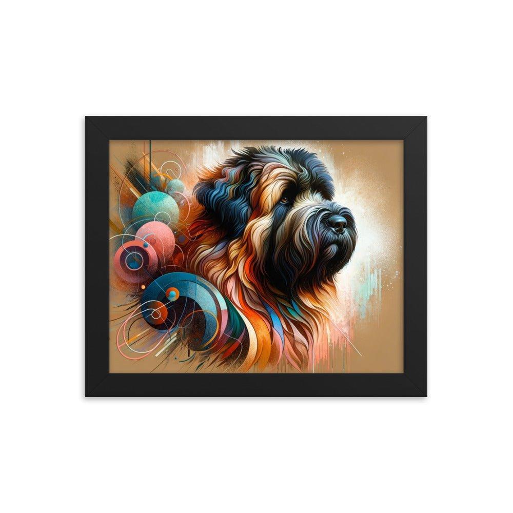 Abstract Bouvier Des Flandres Colorful Brush Strokes Poster Framed Poster - Oh Posters