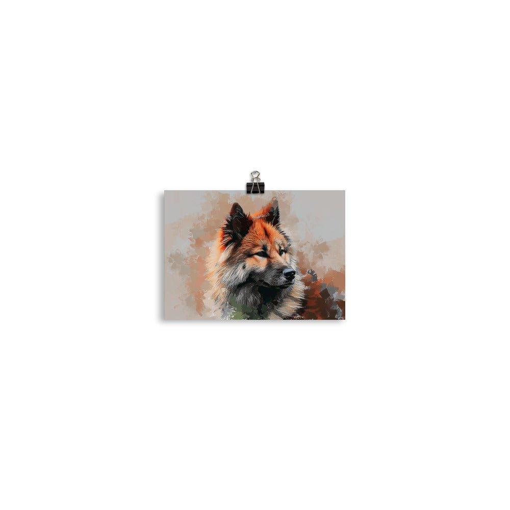 Abstract Eurasier Dog Modern Art Portrait Poster - Oh Posters