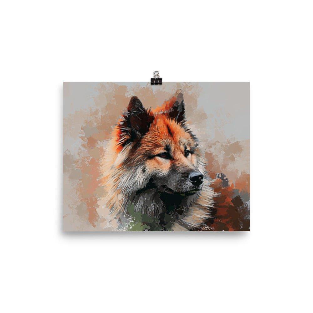 Abstract Eurasier Dog Modern Art Portrait Poster - Oh Posters