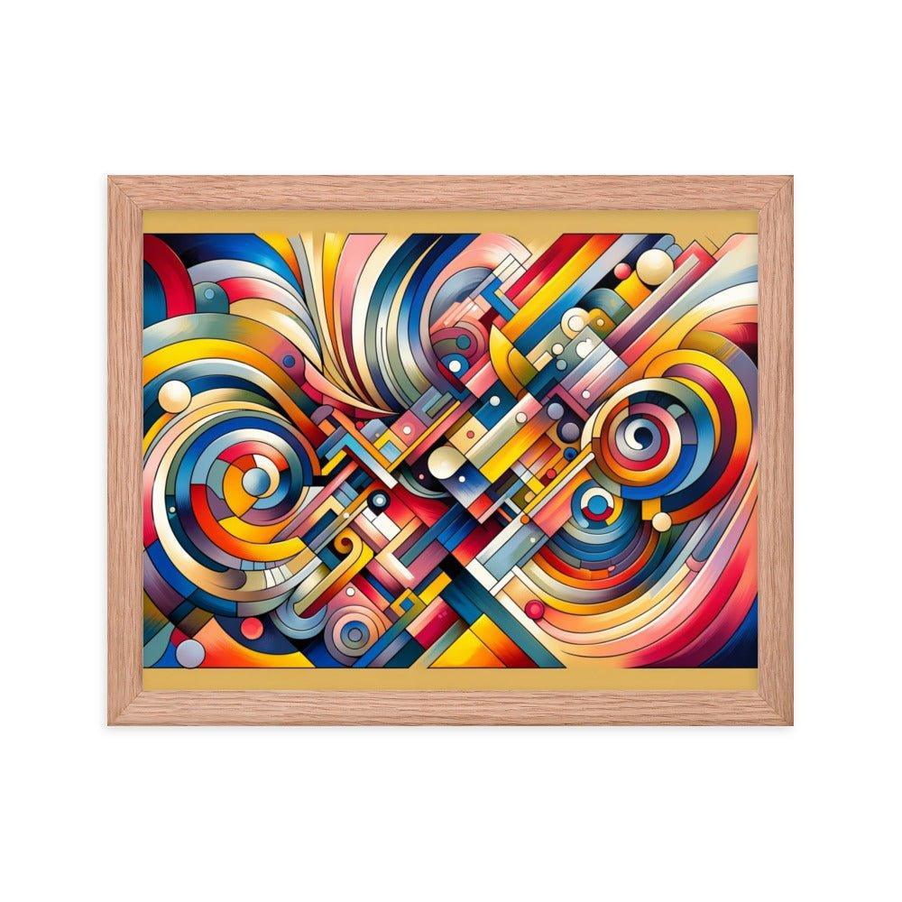 Abstract Geometric Vibrance Artwork Framed Poster - Oh Posters