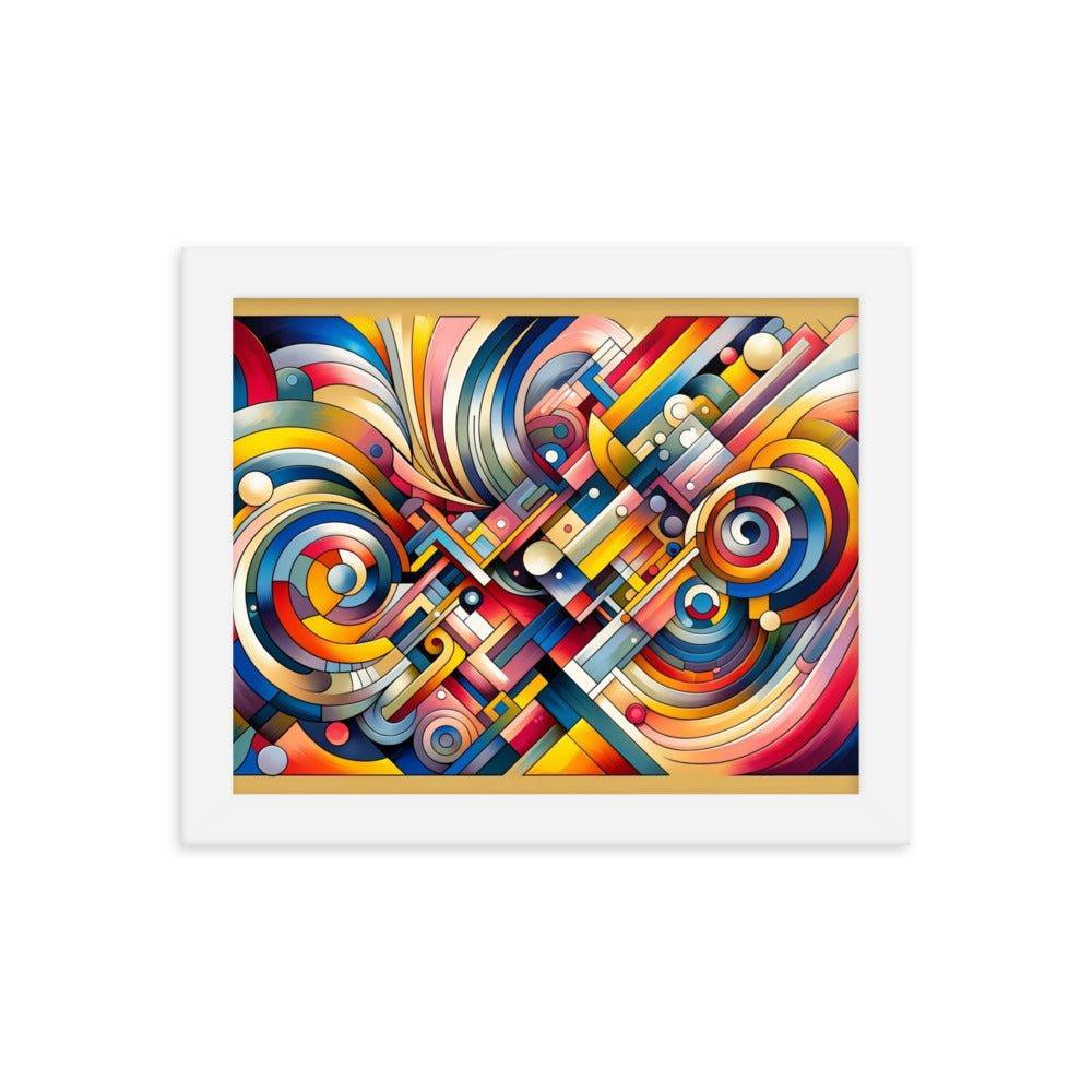 Abstract Geometric Vibrance Artwork Framed Poster - Oh Posters