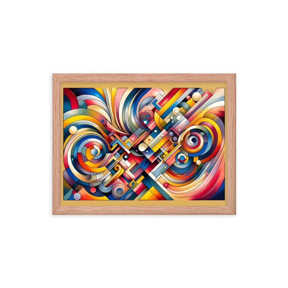 Abstract Geometric Vibrance Artwork Framed Poster - Oh Posters