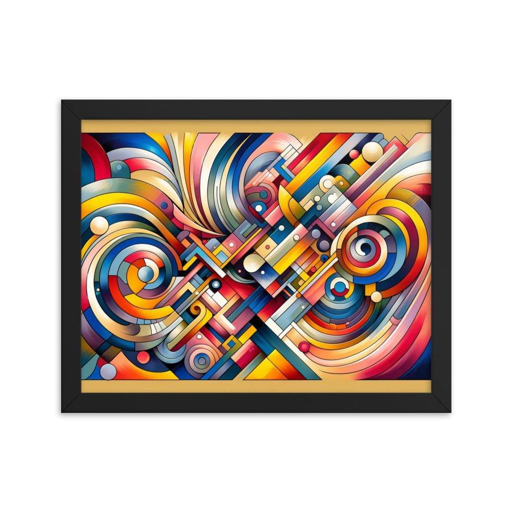 Abstract Geometric Vibrance Artwork Framed Poster - Oh Posters