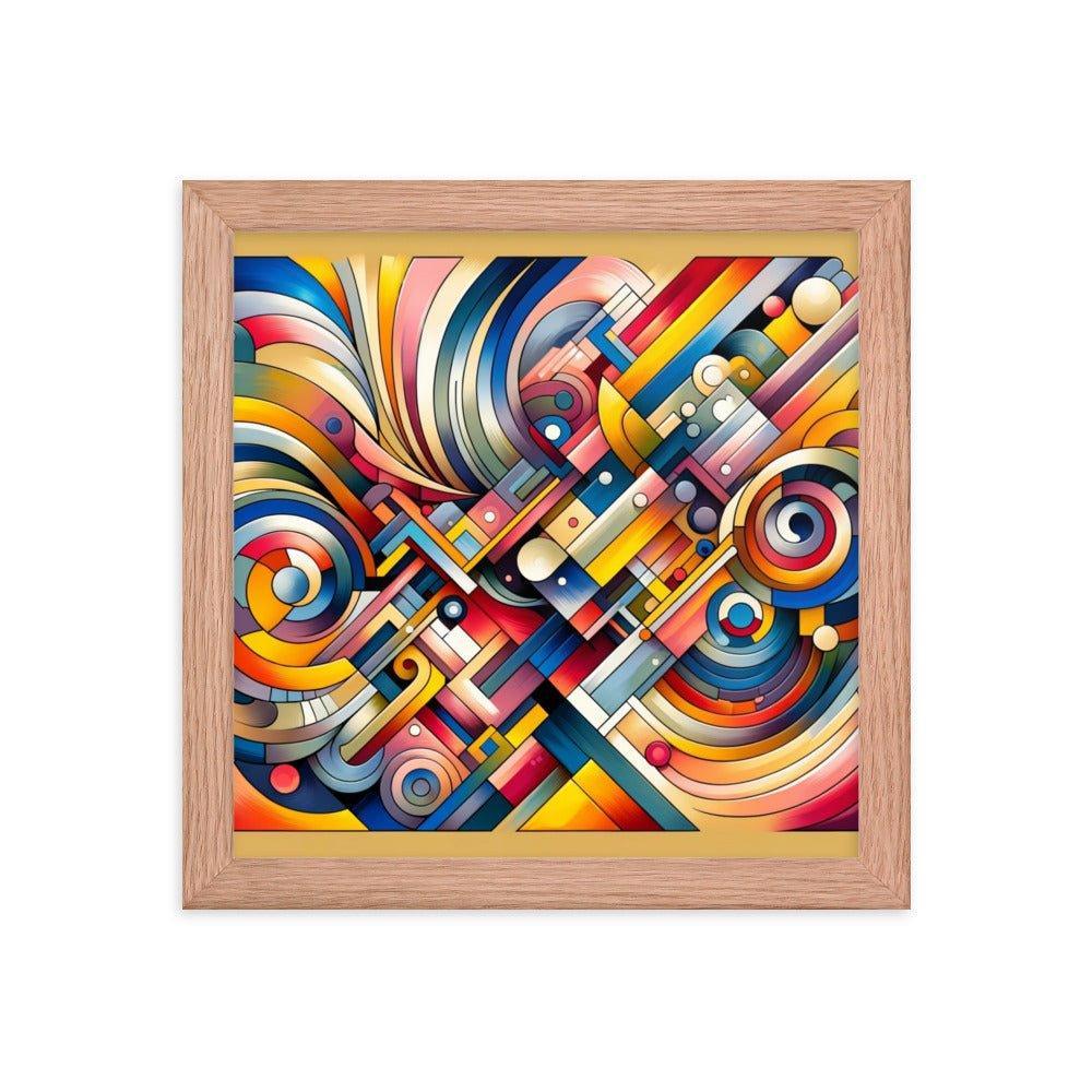 Abstract Geometric Vibrance Artwork Framed Poster - Oh Posters