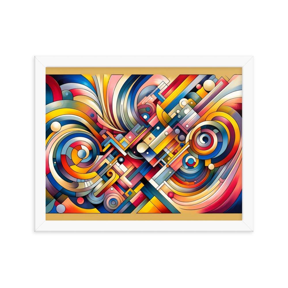 Abstract Geometric Vibrance Artwork Framed Poster - Oh Posters