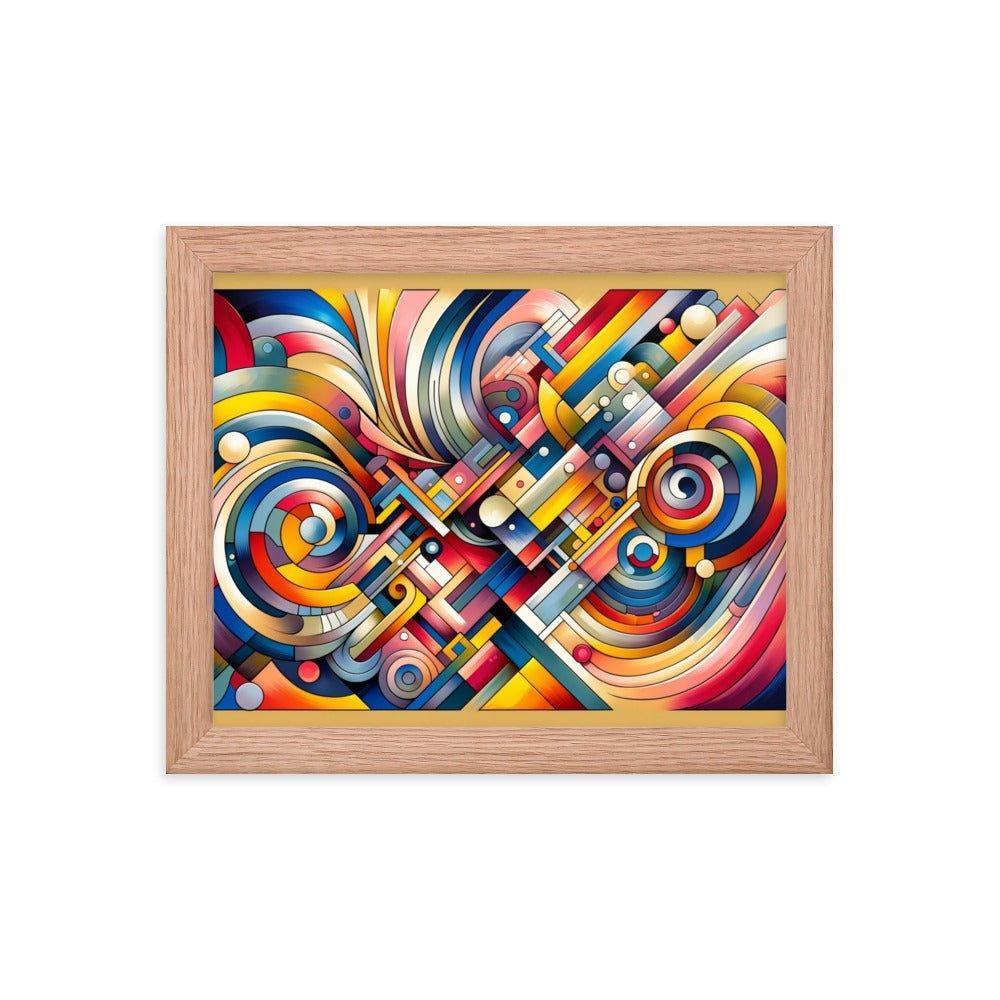 Abstract Geometric Vibrance Artwork Framed Poster - Oh Posters