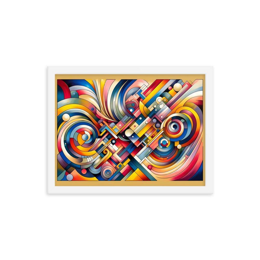 Abstract Geometric Vibrance Artwork Framed Poster - Oh Posters