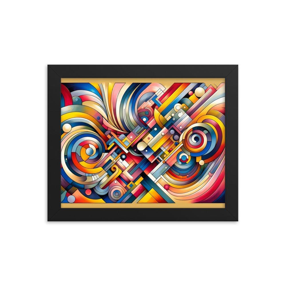 Abstract Geometric Vibrance Artwork Framed Poster - Oh Posters