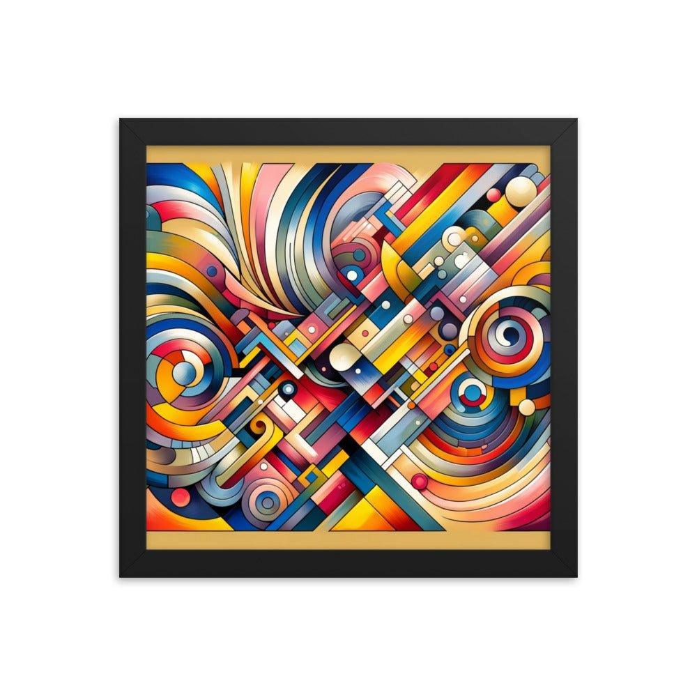 Abstract Geometric Vibrance Artwork Framed Poster - Oh Posters