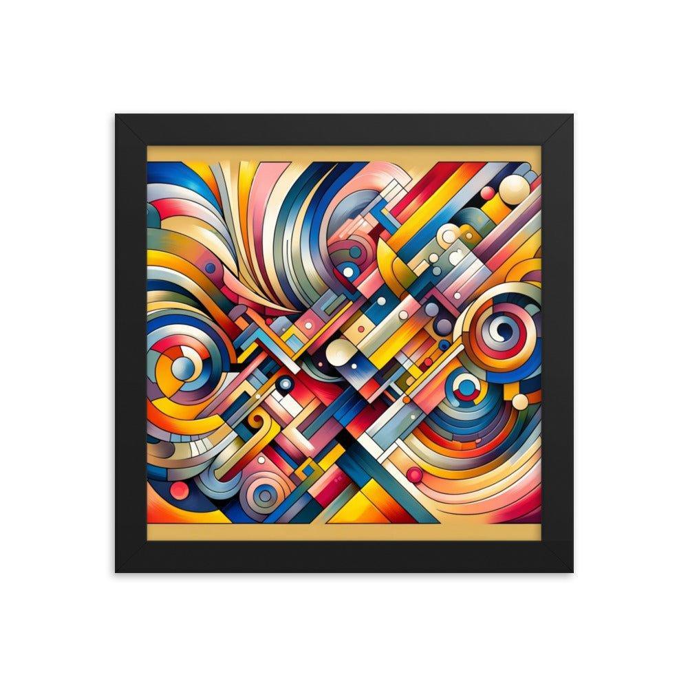 Abstract Geometric Vibrance Artwork Framed Poster - Oh Posters