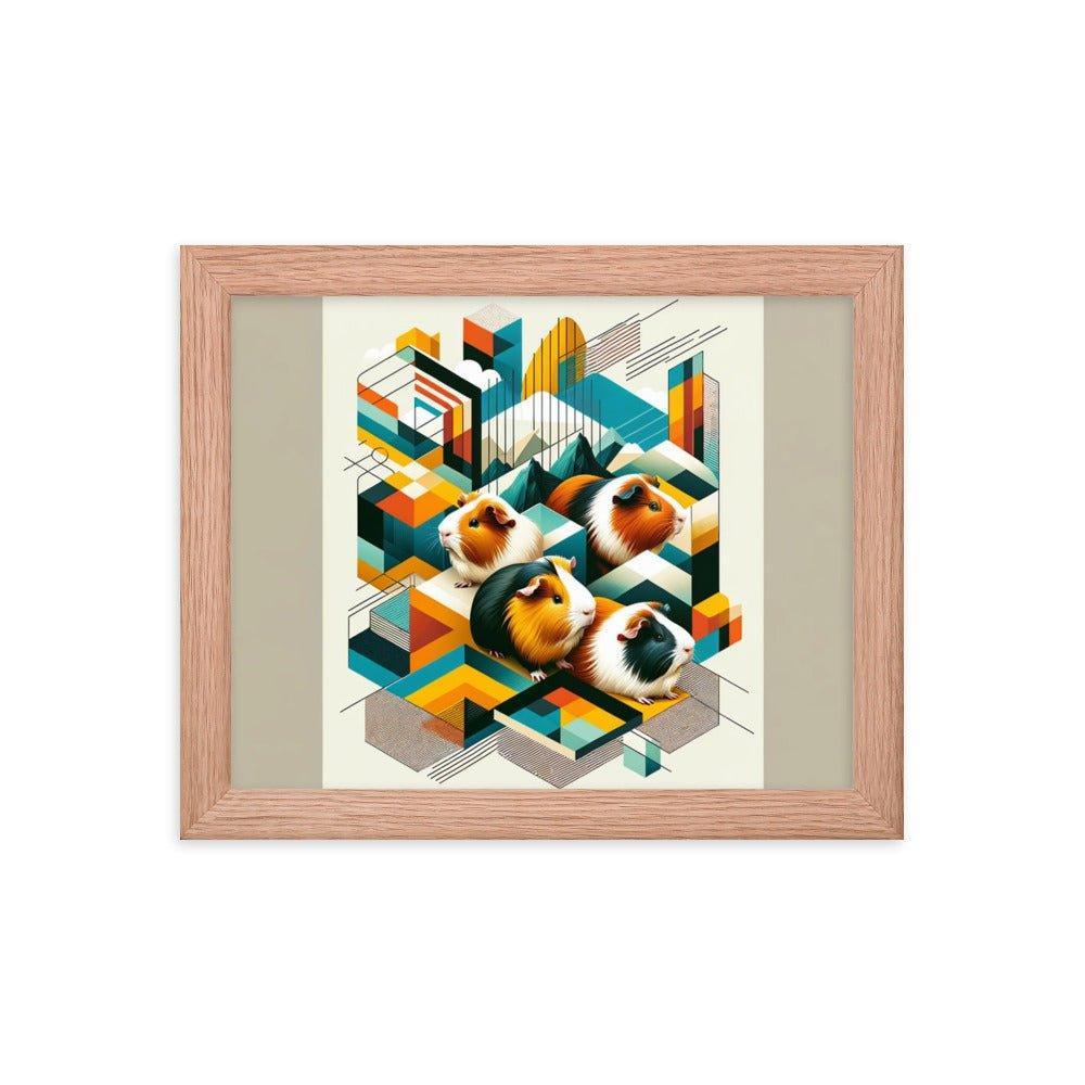 Abstract Guinea Pigs Geometric Harmony Art Framed Poster - Oh Posters