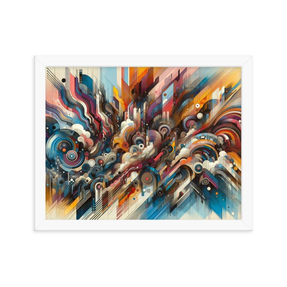 Abstract Mechanical Symphony Modern Digital Art Framed Poster - Oh Posters