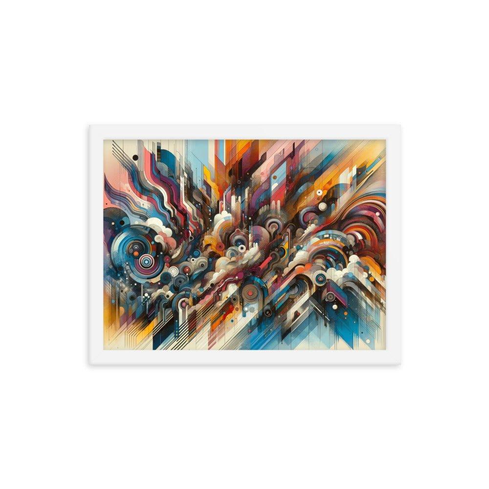 Abstract Mechanical Symphony Modern Digital Art Framed Poster - Oh Posters