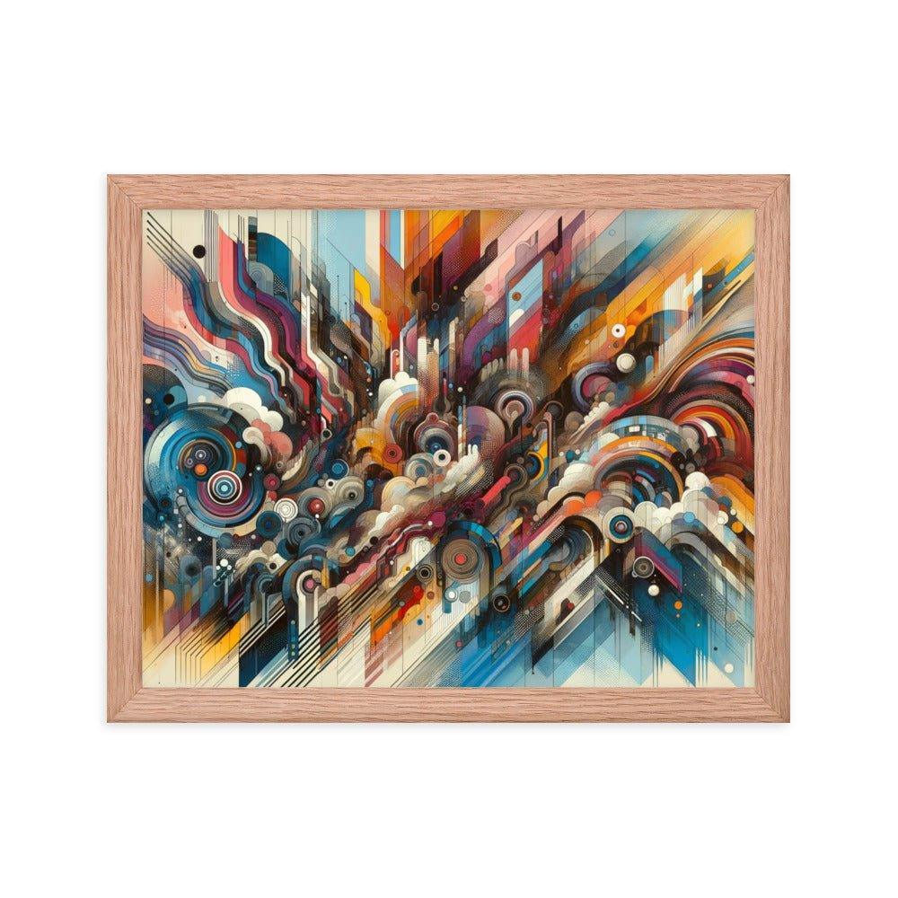 Abstract Mechanical Symphony Modern Digital Art Framed Poster - Oh Posters