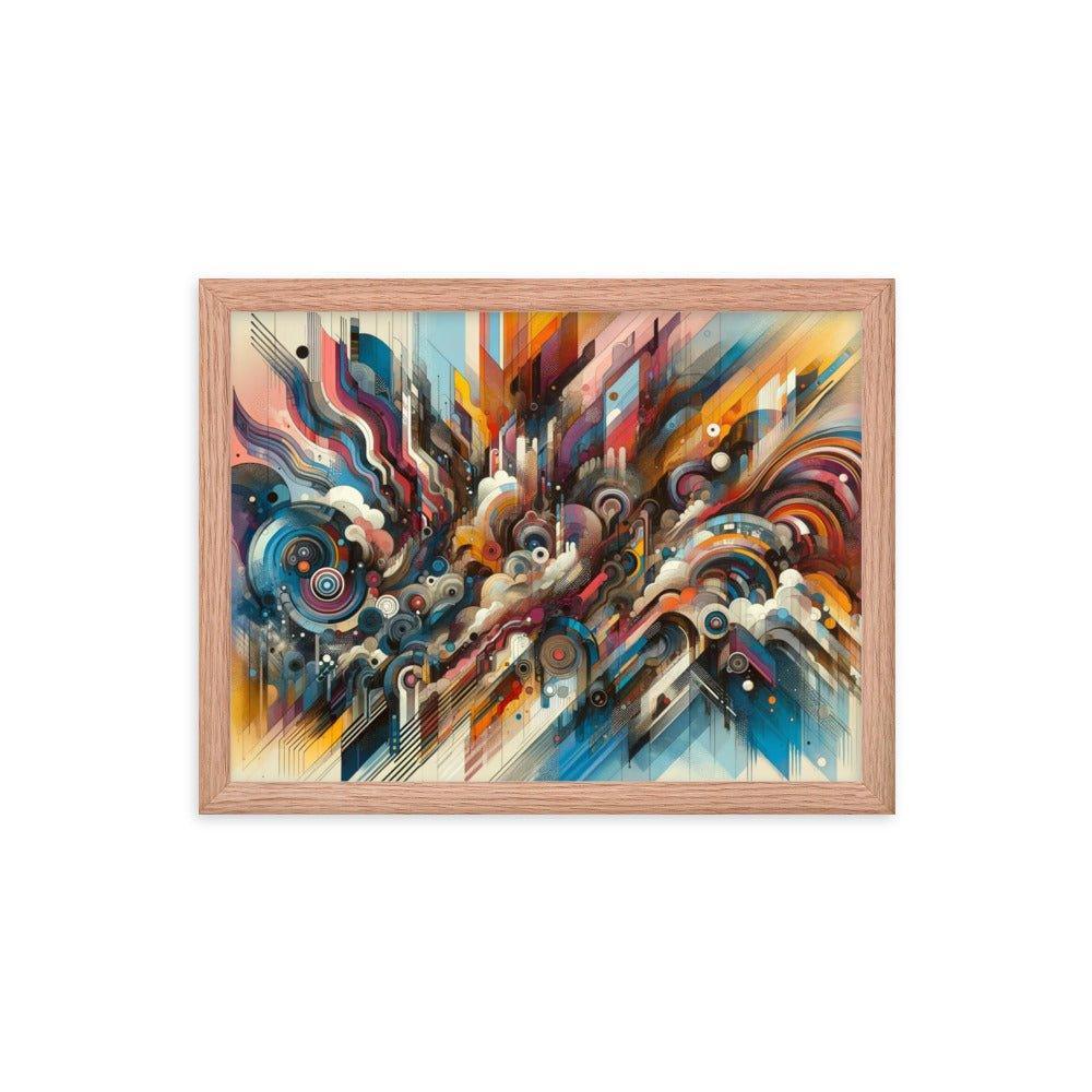 Abstract Mechanical Symphony Modern Digital Art Framed Poster - Oh Posters