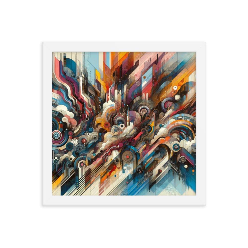 Abstract Mechanical Symphony Modern Digital Art Framed Poster - Oh Posters