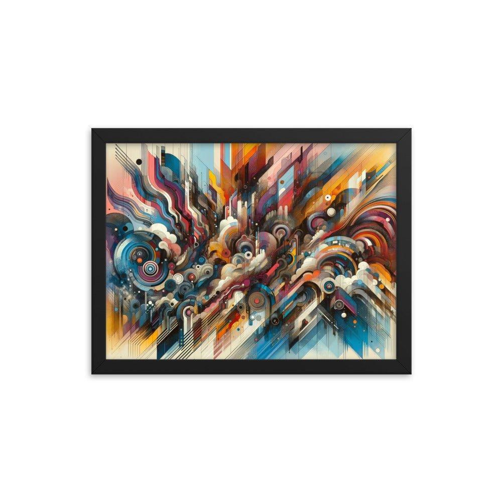 Abstract Mechanical Symphony Modern Digital Art Framed Poster - Oh Posters