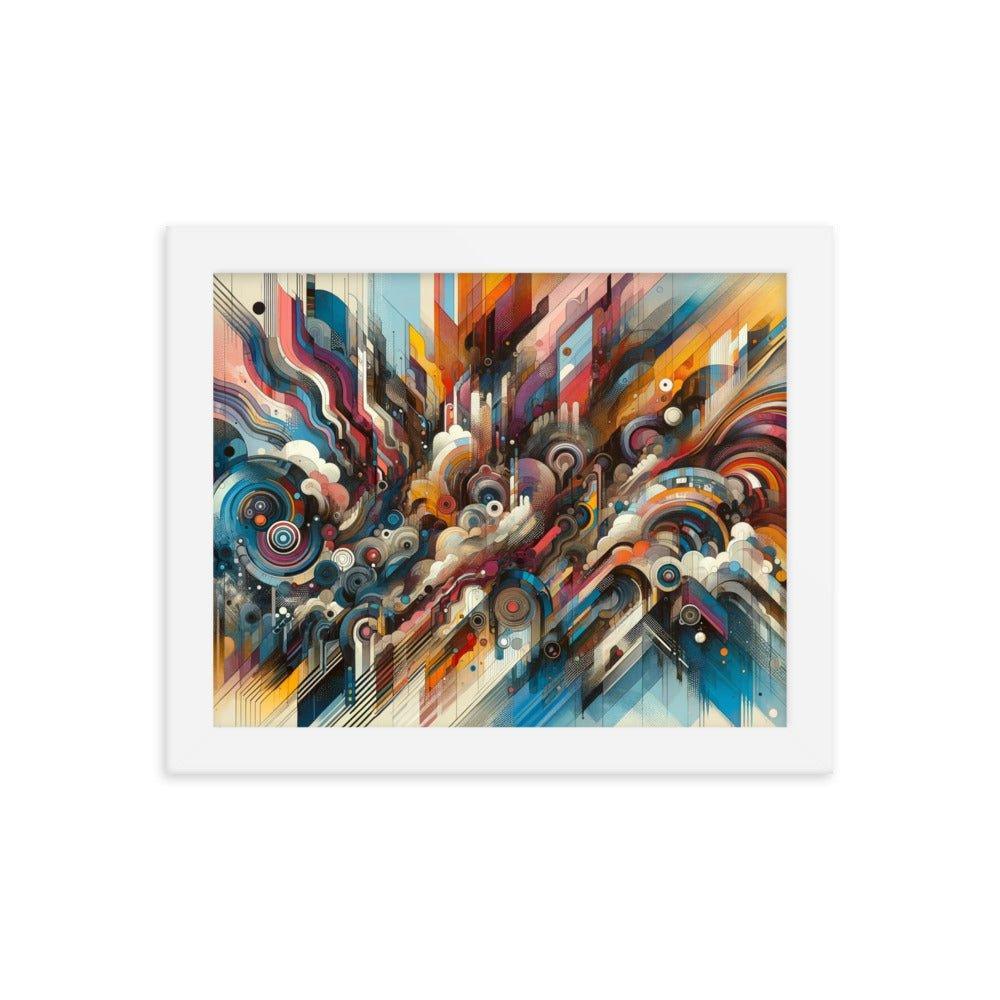 Abstract Mechanical Symphony Modern Digital Art Framed Poster - Oh Posters