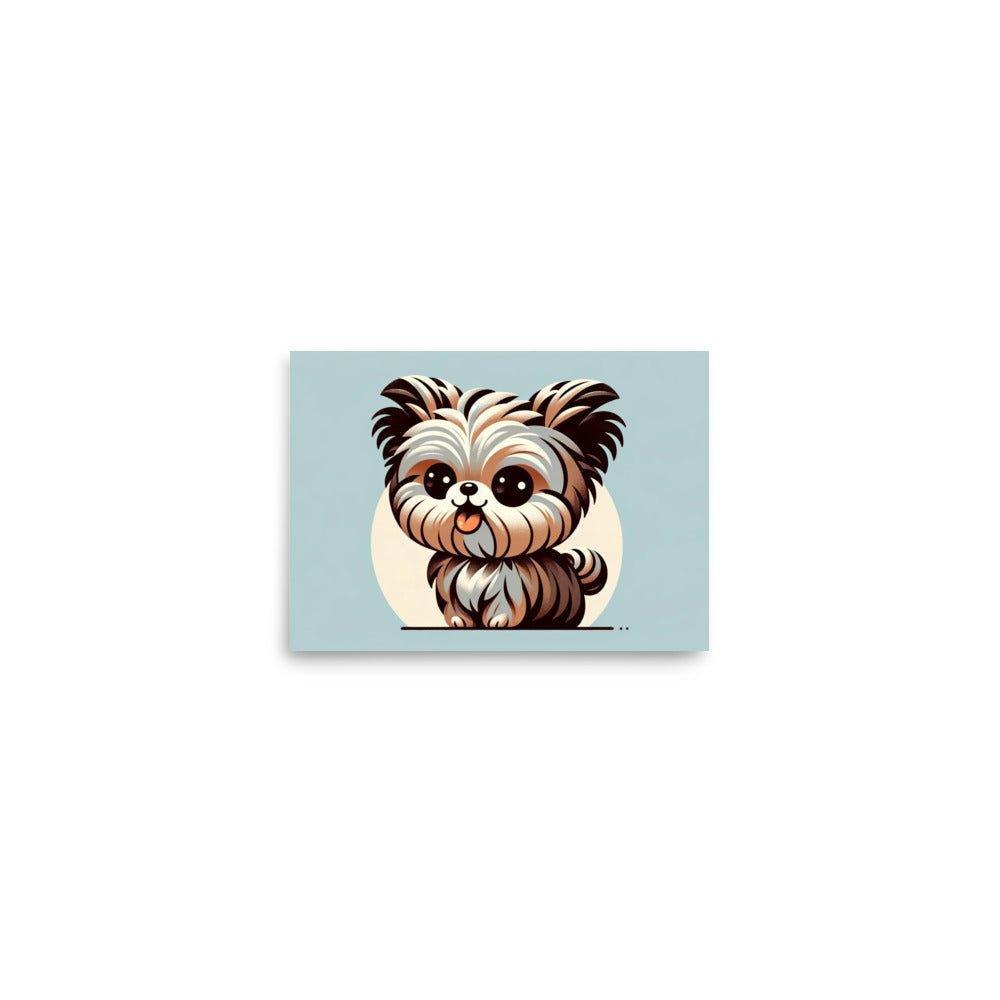 Affenpinscher Cute and Fluffy Texture Two-Tone Color Poster - Oh Posters