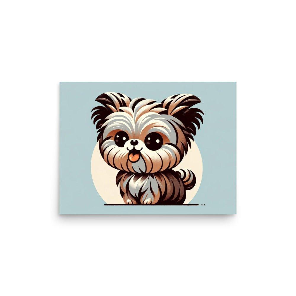 Affenpinscher Cute and Fluffy Texture Two-Tone Color Poster - Oh Posters