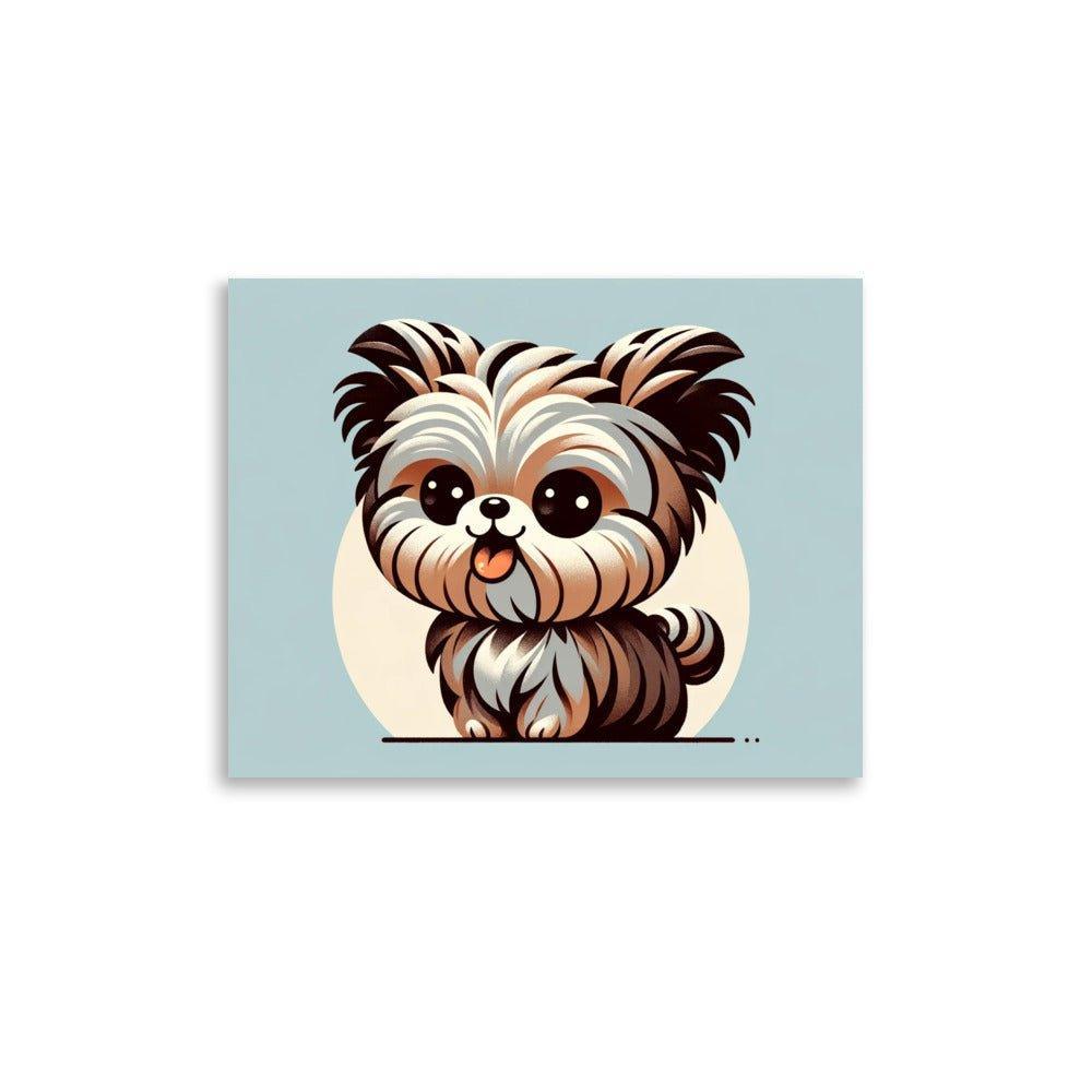 Affenpinscher Cute and Fluffy Texture Two-Tone Color Poster - Oh Posters