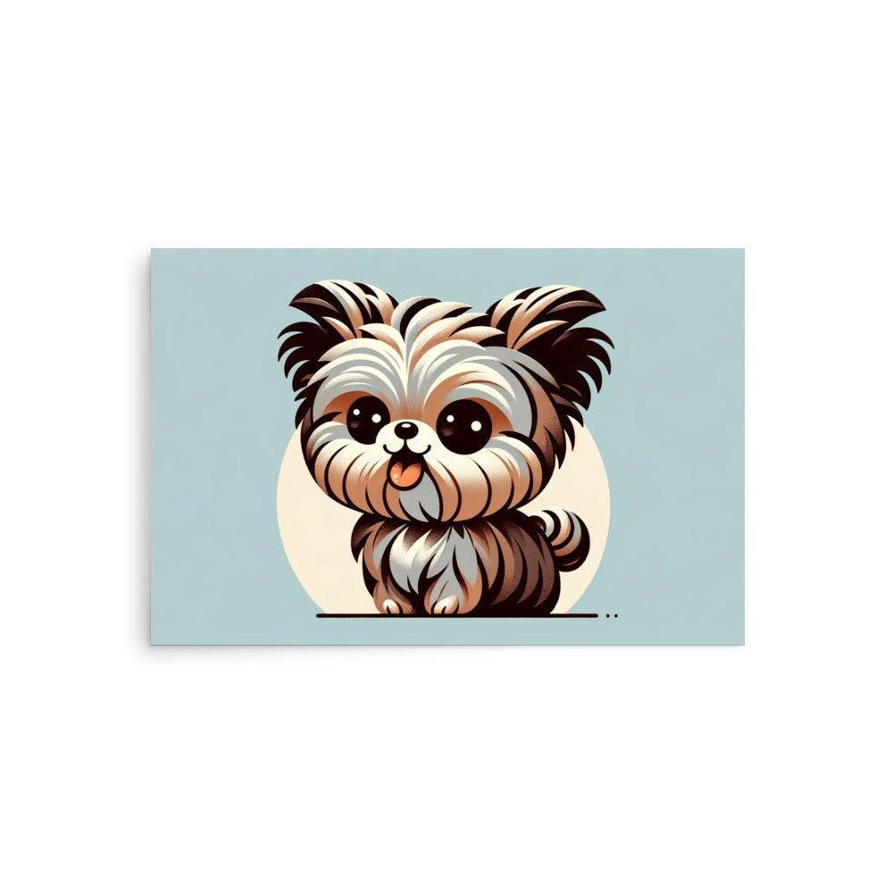 Affenpinscher Cute and Fluffy Texture Two-Tone Color Poster - Oh Posters