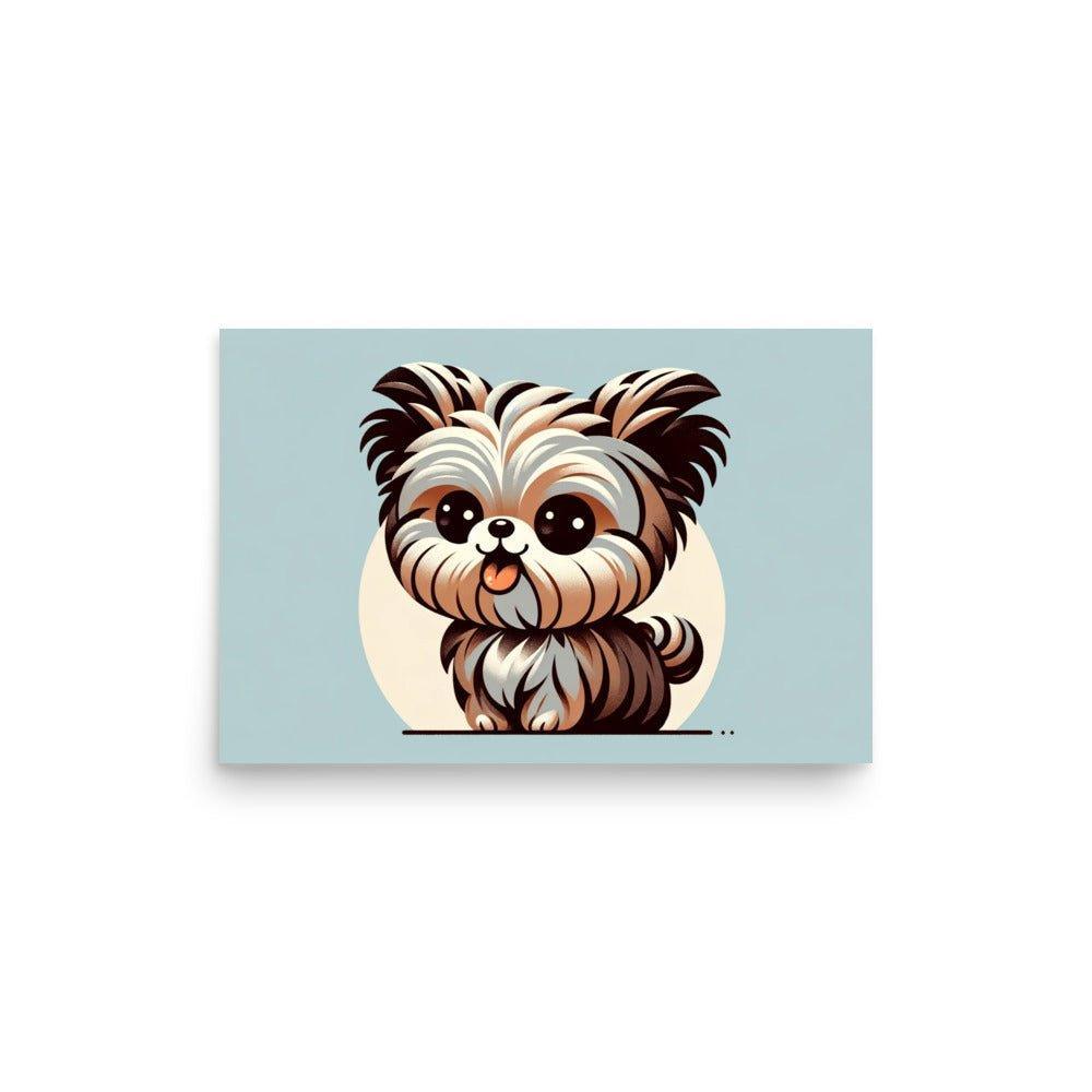 Affenpinscher Cute and Fluffy Texture Two-Tone Color Poster - Oh Posters