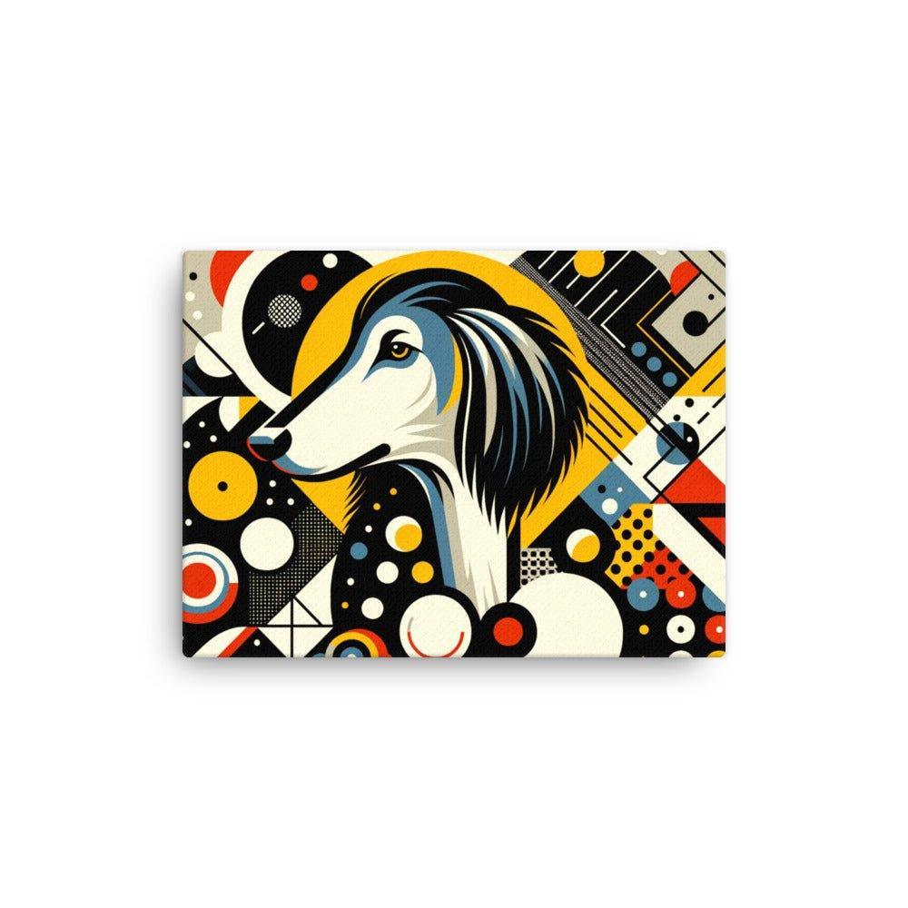 Afghan Hound Geometric Retro Pop Art Dog Thin Canvas - Oh Posters