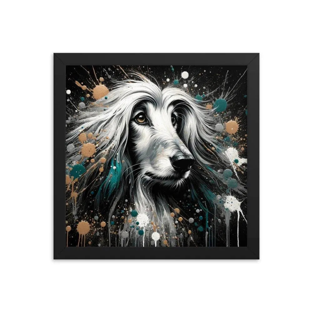 Afghan Hound Mystical Stargaze Abstract Art Framed Poster - Oh Posters