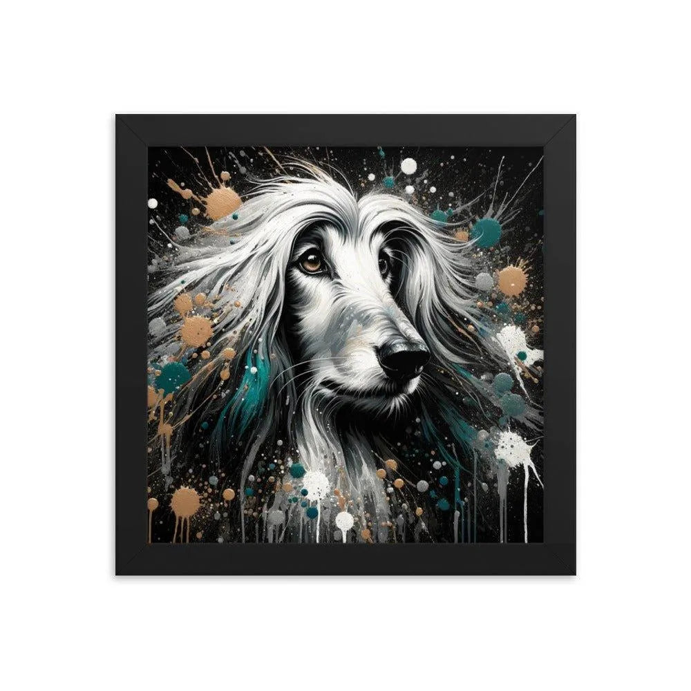 Afghan Hound Mystical Stargaze Abstract Art Framed Poster - Oh Posters