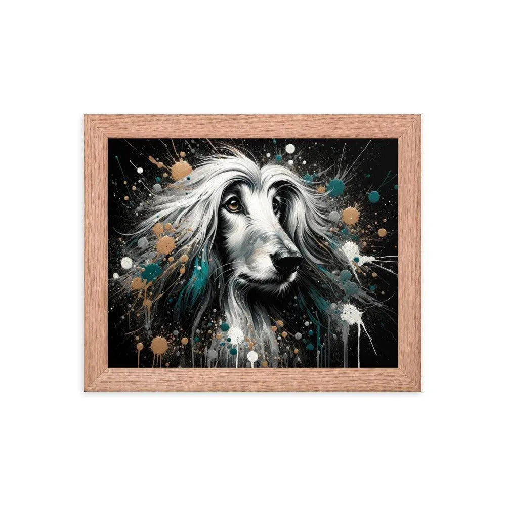 Afghan Hound Mystical Stargaze Abstract Art Framed Poster - Oh Posters