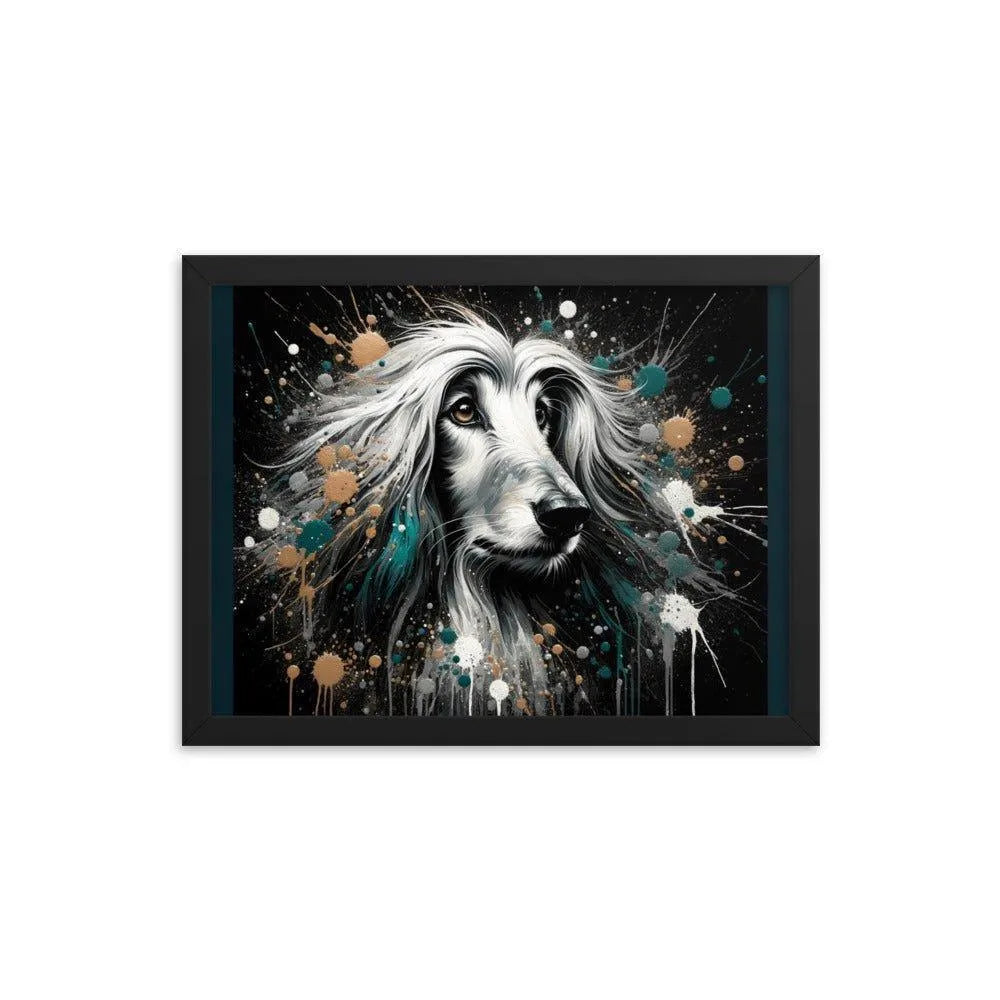 Afghan Hound Mystical Stargaze Abstract Art Framed Poster - Oh Posters