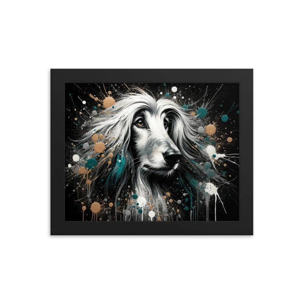 Afghan Hound Mystical Stargaze Abstract Art Framed Poster - Oh Posters