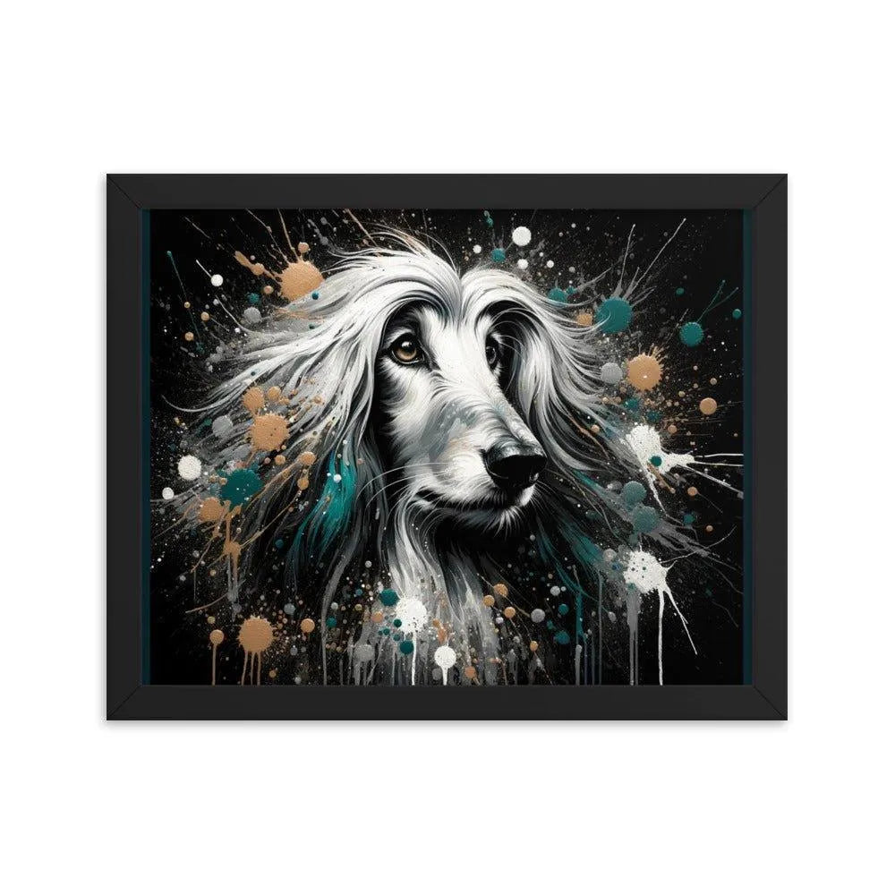 Afghan Hound Mystical Stargaze Abstract Art Framed Poster - Oh Posters