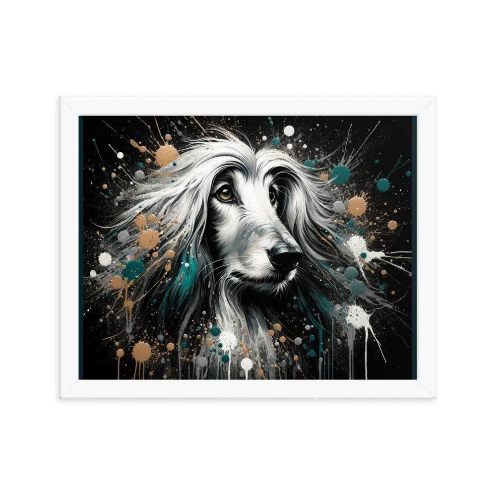 Afghan Hound Mystical Stargaze Abstract Art Framed Poster - Oh Posters