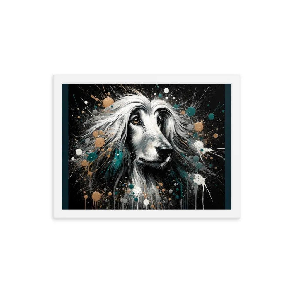 Afghan Hound Mystical Stargaze Abstract Art Framed Poster - Oh Posters