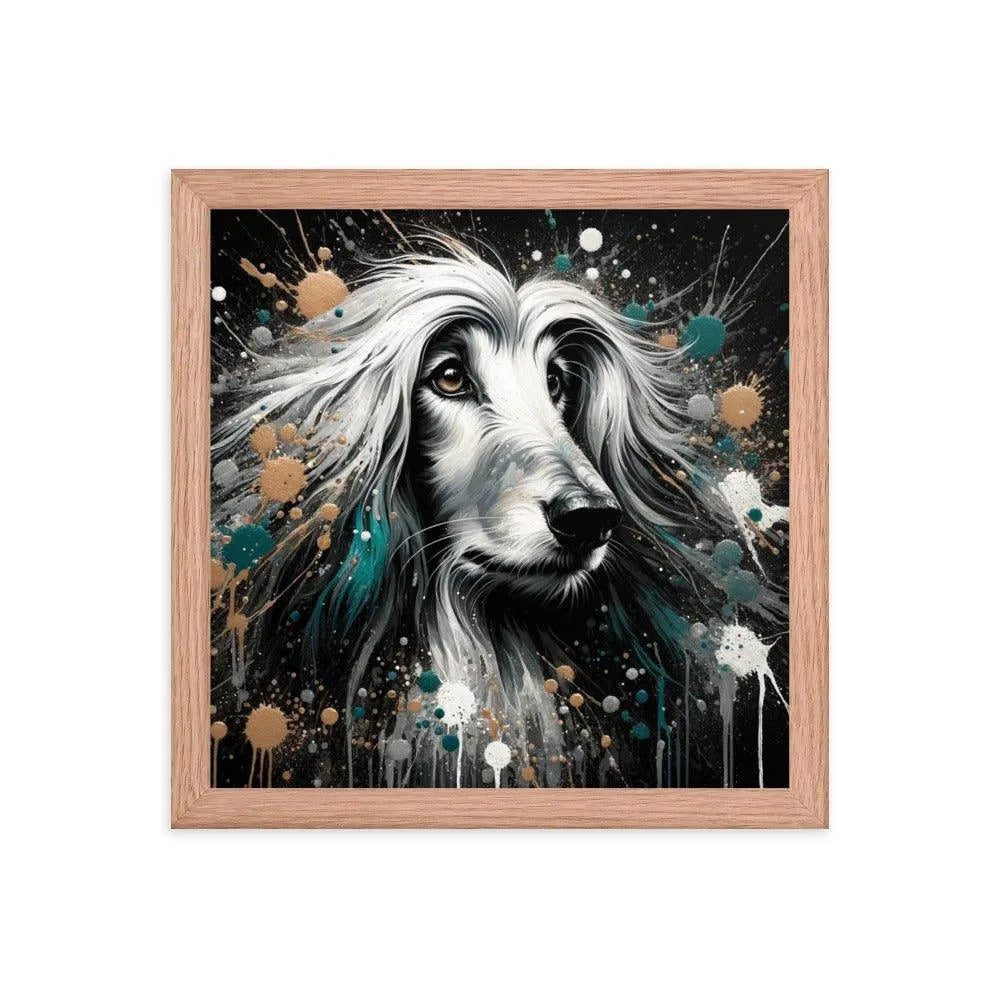 Afghan Hound Mystical Stargaze Abstract Art Framed Poster - Oh Posters