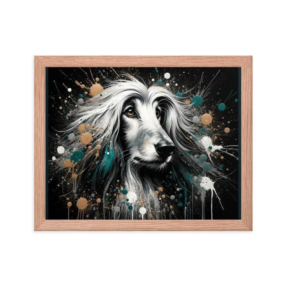 Afghan Hound Mystical Stargaze Abstract Art Framed Poster - Oh Posters