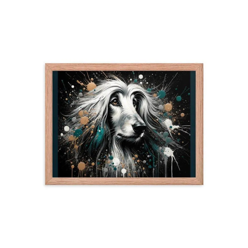 Afghan Hound Mystical Stargaze Abstract Art Framed Poster - Oh Posters