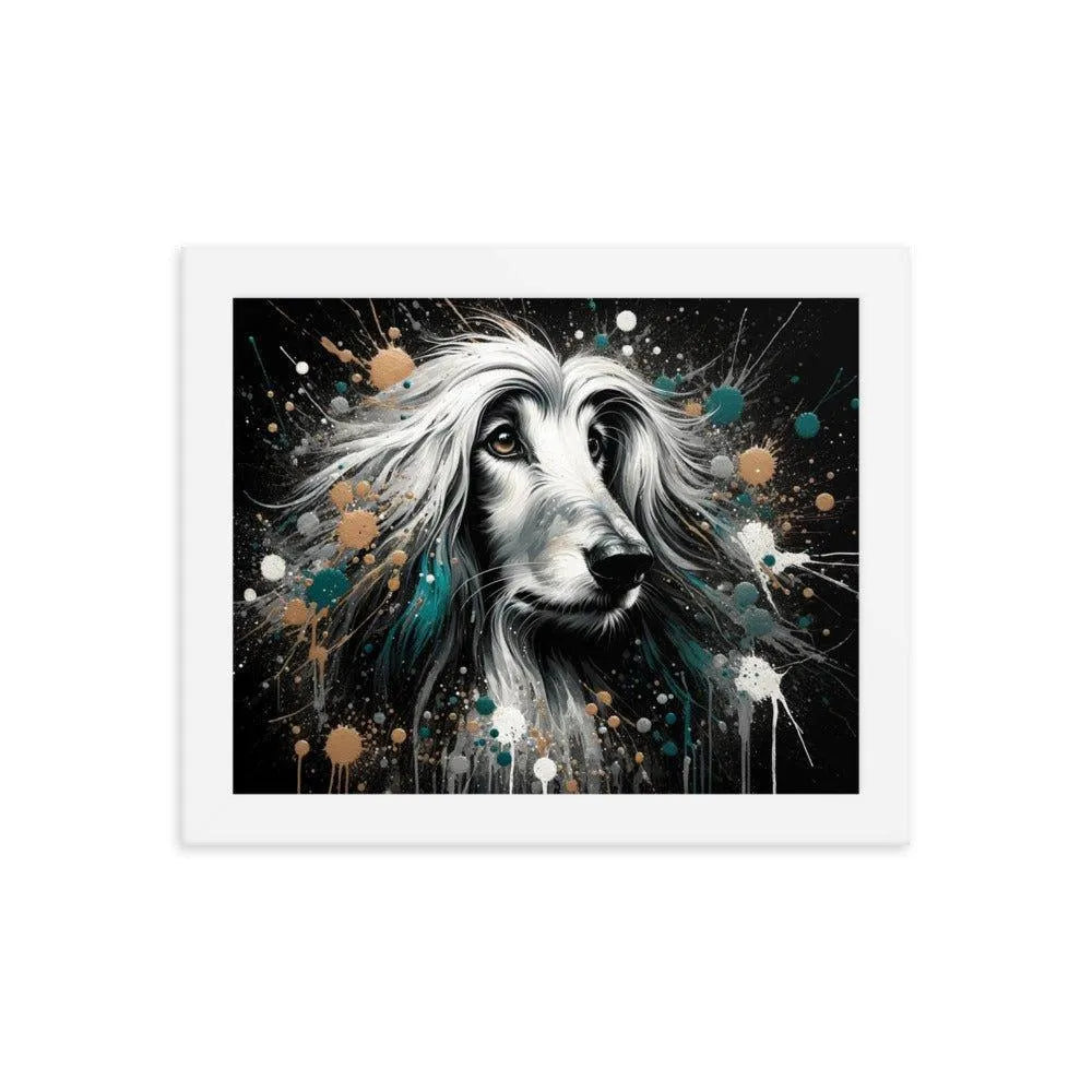 Afghan Hound Mystical Stargaze Abstract Art Framed Poster - Oh Posters