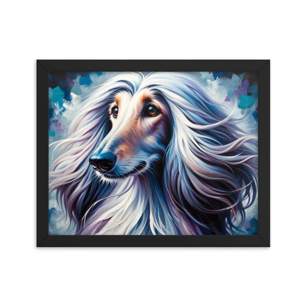 Afghan Hound Whimsical Dreamy Illustration Framed Poster - Oh Posters