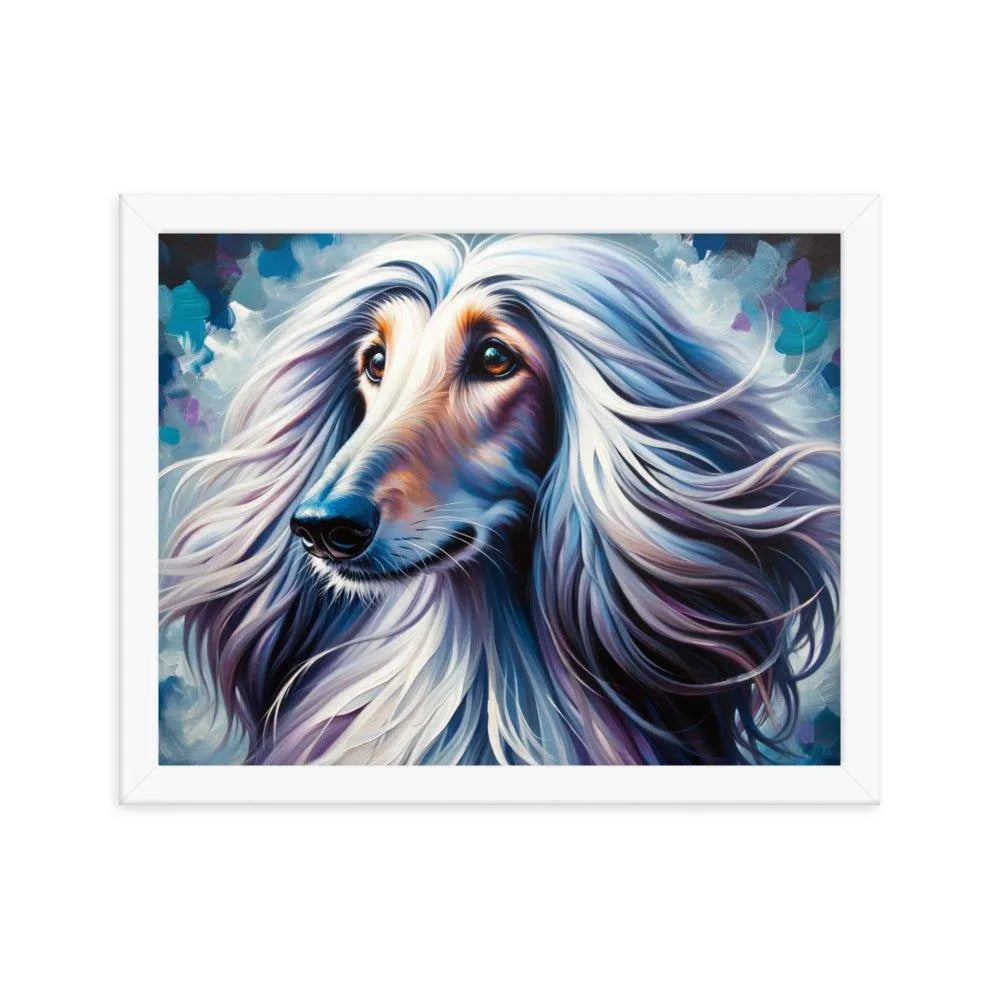 Afghan Hound Whimsical Dreamy Illustration Framed Poster - Oh Posters