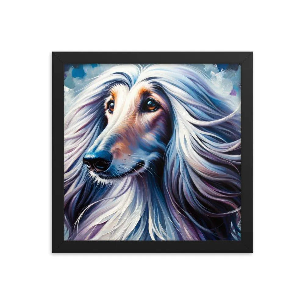 Afghan Hound Whimsical Dreamy Illustration Framed Poster - Oh Posters