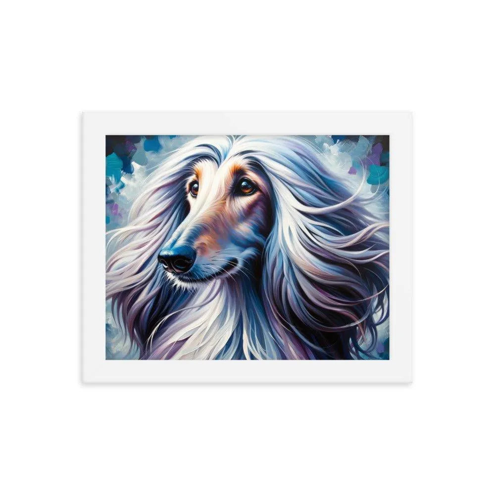 Afghan Hound Whimsical Dreamy Illustration Framed Poster - Oh Posters