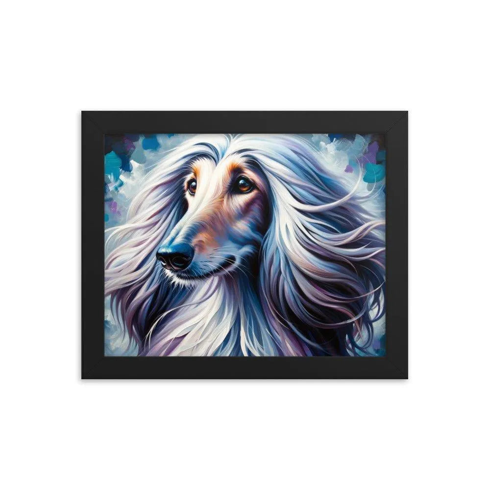 Afghan Hound Whimsical Dreamy Illustration Framed Poster - Oh Posters