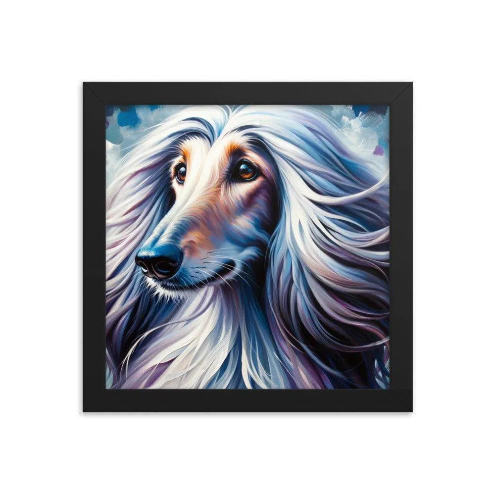 Afghan Hound Whimsical Dreamy Illustration Framed Poster - Oh Posters