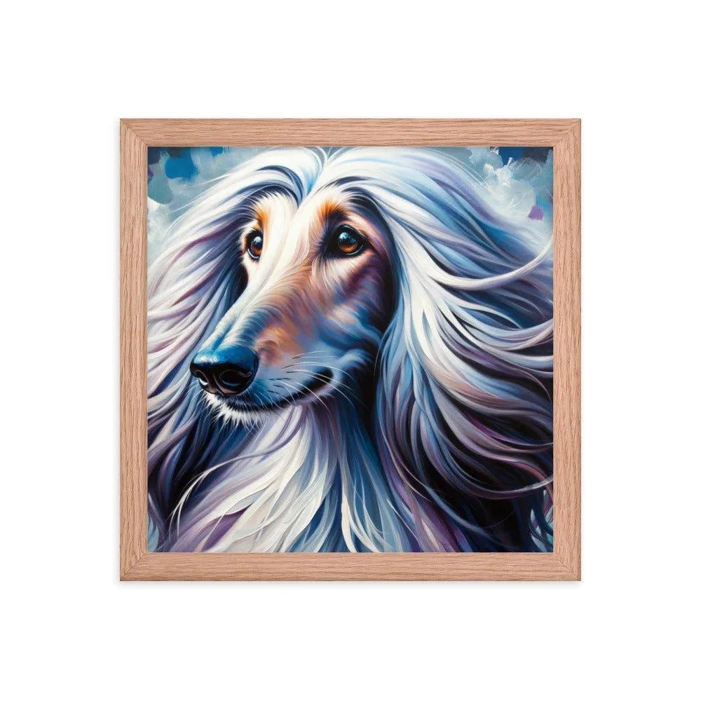 Afghan Hound Whimsical Dreamy Illustration Framed Poster - Oh Posters